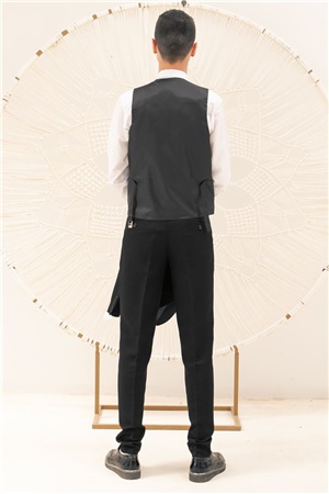 Pants - Vest - Jacket - 3 Piece Suit - Lined - Black -  MDV100MDV100-SİYAHModaviki